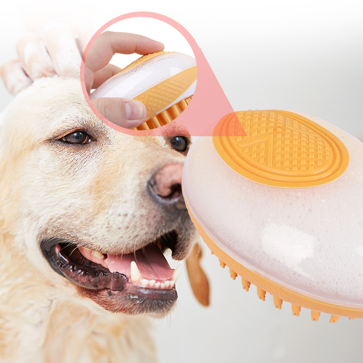 Pet bath brush 2-in-1