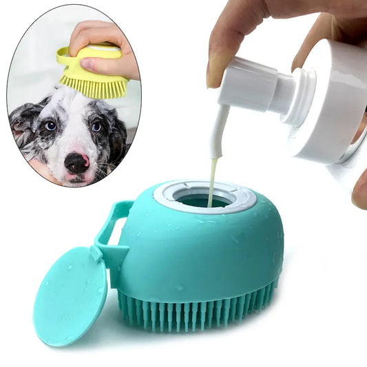 Bathroom puppy massage gloves brush